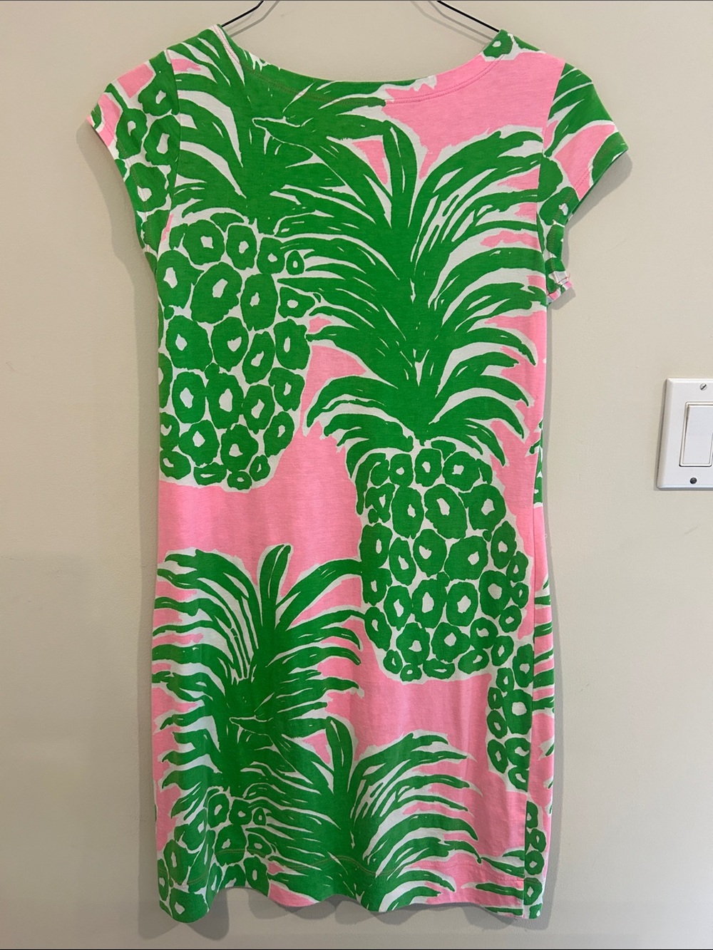 Lilly Pulitzer Pink and Green Pineapple Mini Dress - Picture 4 of 5